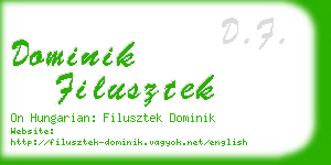 dominik filusztek business card